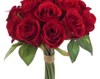 Rosebud Bundle (14 heads) RED Valentine’s Flowers 26cm