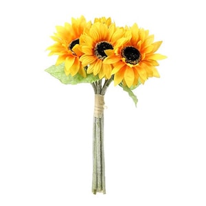 7 Stems Bundle of  Sunflowers | 40cm on strong wired stems