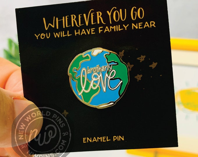 Brotherly Love Little World Enamel Pin- JW pins, nwpins, new world pins