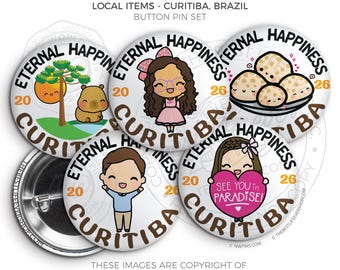 Curitiba Brazil 2026 Convention Button Pins: JW Gifts