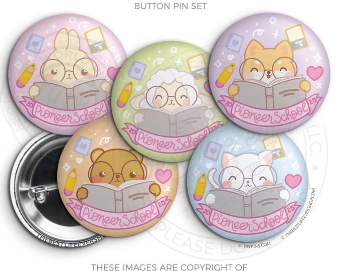 2025 Pioneer School Study Ready Kawaii Animals - jw ministry - jw pioneer gifts - best life ever - jw org