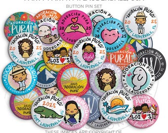 Fort Lauderdale, FLORIDA 2025 Pure Worship Special Convention PARTY PACK! -  Button Pins - jw gifts, jw org, best life ever