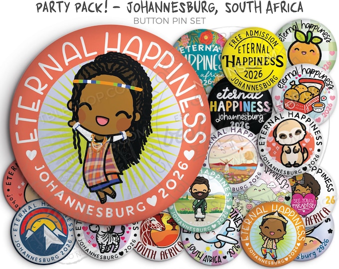 2026 Eternal Happiness International Convention Button Pin Set Party Pack! - JOHANNESBURG, SOUTH AFRICA