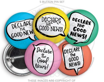 2024 Regional Convention Declare the Good News SPEECH BUBBLES Button Pin Set - Convention Gifts - Special Convention