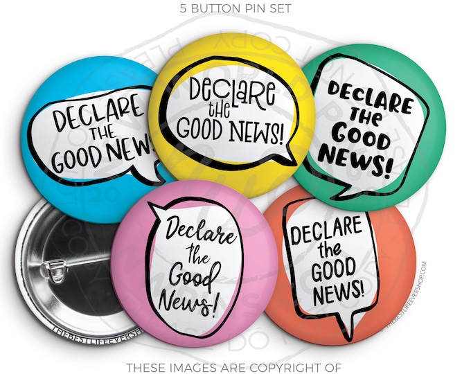 2024 Regional Convention Declare the Good News SPEECH BUBBLES Button Pin Set - Convention Gifts - Special Convention