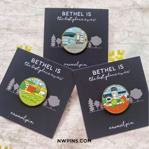 Bethel 3 pack Souvenir Warwick, Wallkill and Patterson Enamel Pin- JW pins, nwpins, new world pins