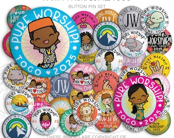 Lome TOGO 2025 Pure Worship Special Convention PARTY PACK! -  Button Pins - jw gifts, jw org, best life ever