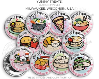 Eternal Happiness 2026 INTERNATIONAL Convention Button Pins - YUMMY TREATS - jw gifts - jw, convention gifts, gifts for kids