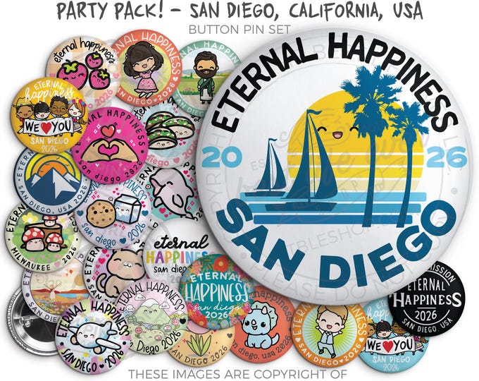 2026 Eternal Happiness International Convention Button Pin Set Party Pack! HAMBURG GERMANY