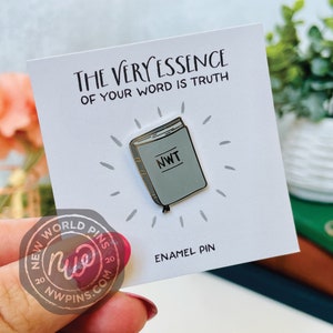 NWT Bible Enamel Pin 1”- JW pins, nwpins, new world pins