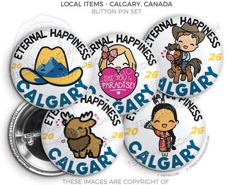 Eternal Happiness 2026 Convention Button Pins - Calgary Canada
