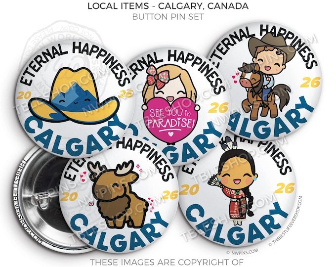 Eternal Happiness 2026 Convention Button Pins - Calgary Canada
