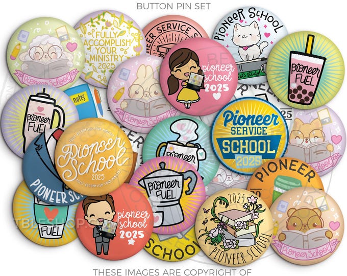 2026 Pioneer School Button Pin Set – Joyful Ministry Pack!