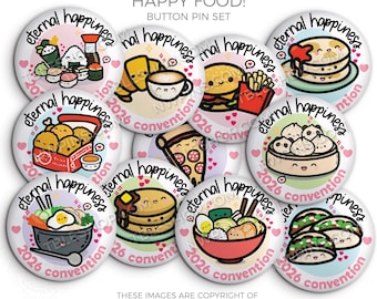 Eternal Happiness 2026 Convention Button Pins - Yummy Treats!