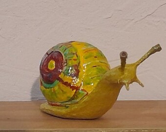 paper mache,animal,figurine,snail
