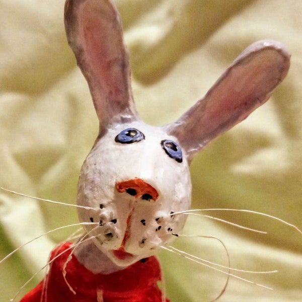 papier mâché, lièvre, animal, lepus, figurine