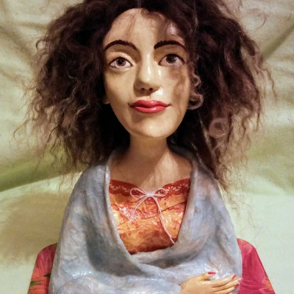 Paper Mache Doll Etsy