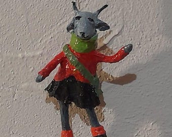 paper mache,suspension,christmas, new year,goat