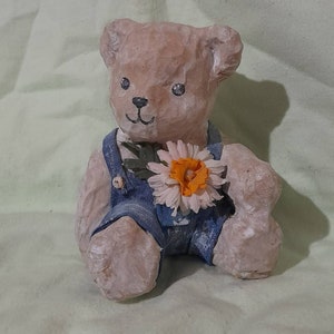 cartapesta, orso, animale, vintage, figurina