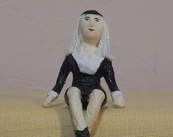 paper mache,author's doll,figurine