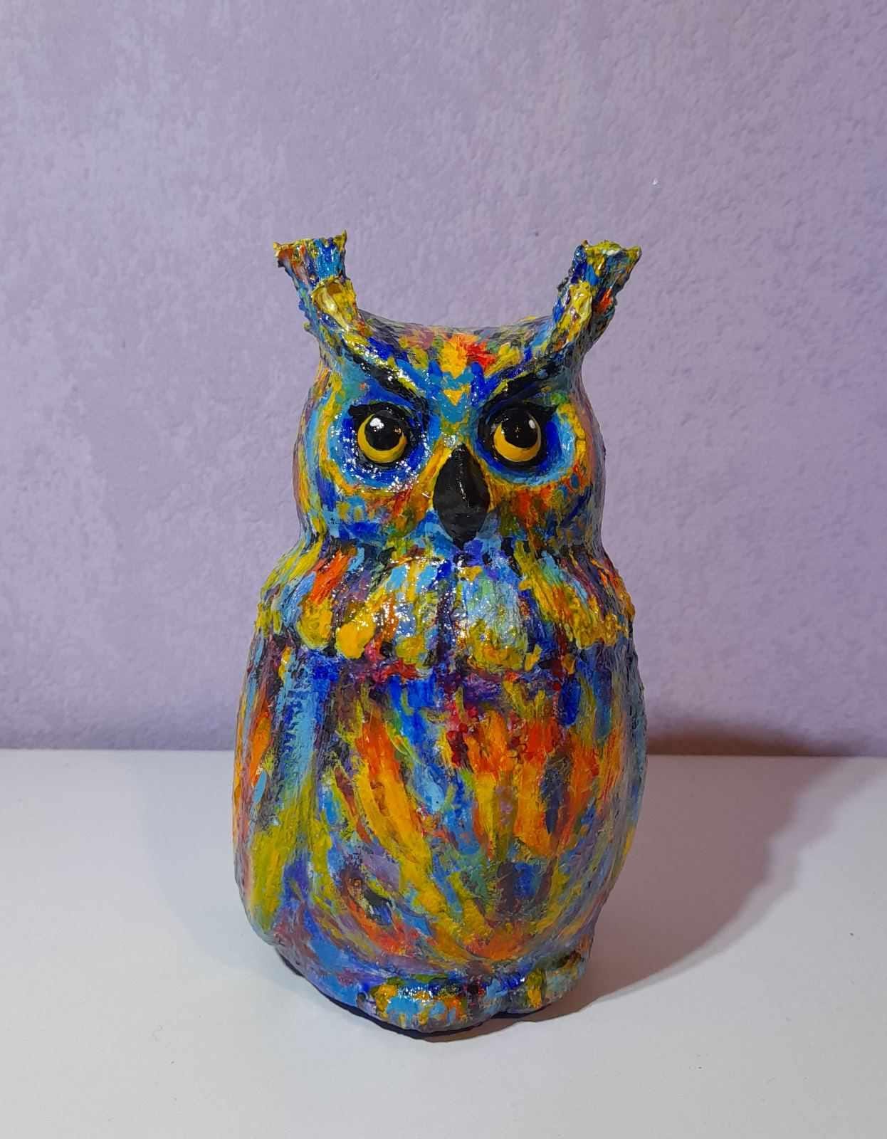 paper mache,owl,animal,figurine
