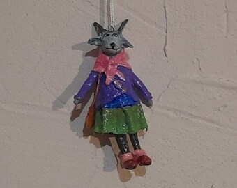 paper mache,suspension,christmas, new year,goat