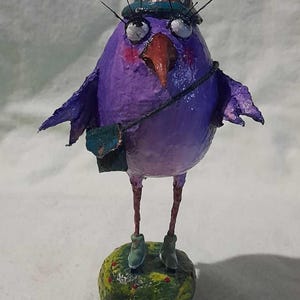 papel maché,pájaro,animal,figurilla,cartero