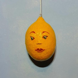 paper mache,lemon,suspension,christmas,new year