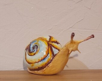 paper mache,animal,figurine,snail