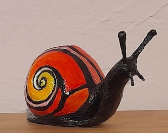 paper mache,animal,whimsical figurine,snail