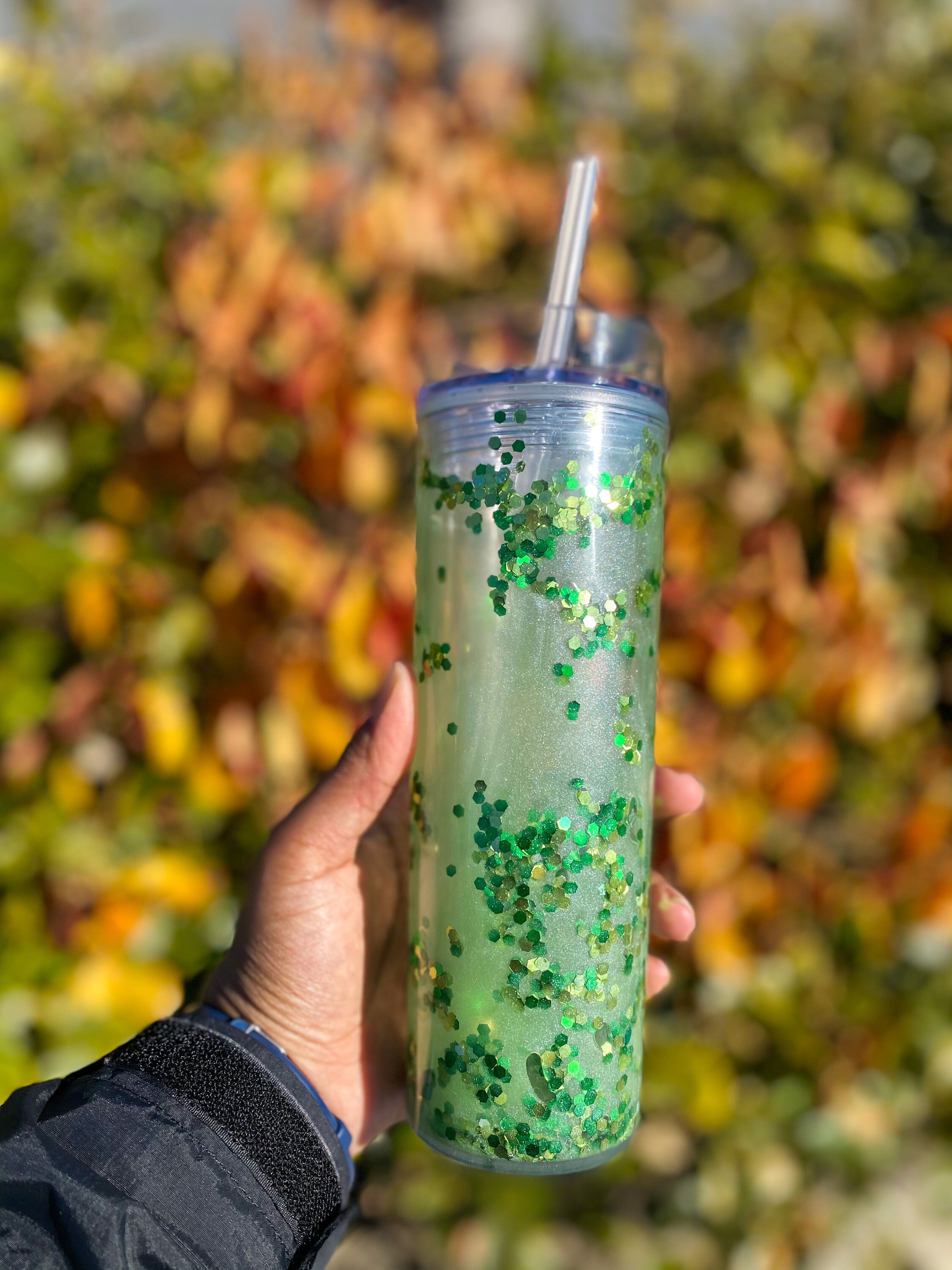 Snowglobe Tumbler Personalized Gift With Name Reusable Cold Etsy