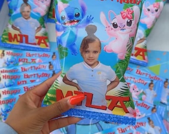Stitch and Angel Custom Chip Bag