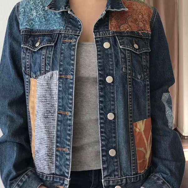 Embellished Denim Jacket Etsy