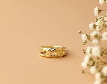 Cougar Silver Ring, Panther Ring, Vintage Style Jaguar Cat Animal Inspire Ring, Leopard Ring, Wild Cat Animal Ring, Gold Plated Silver Ring