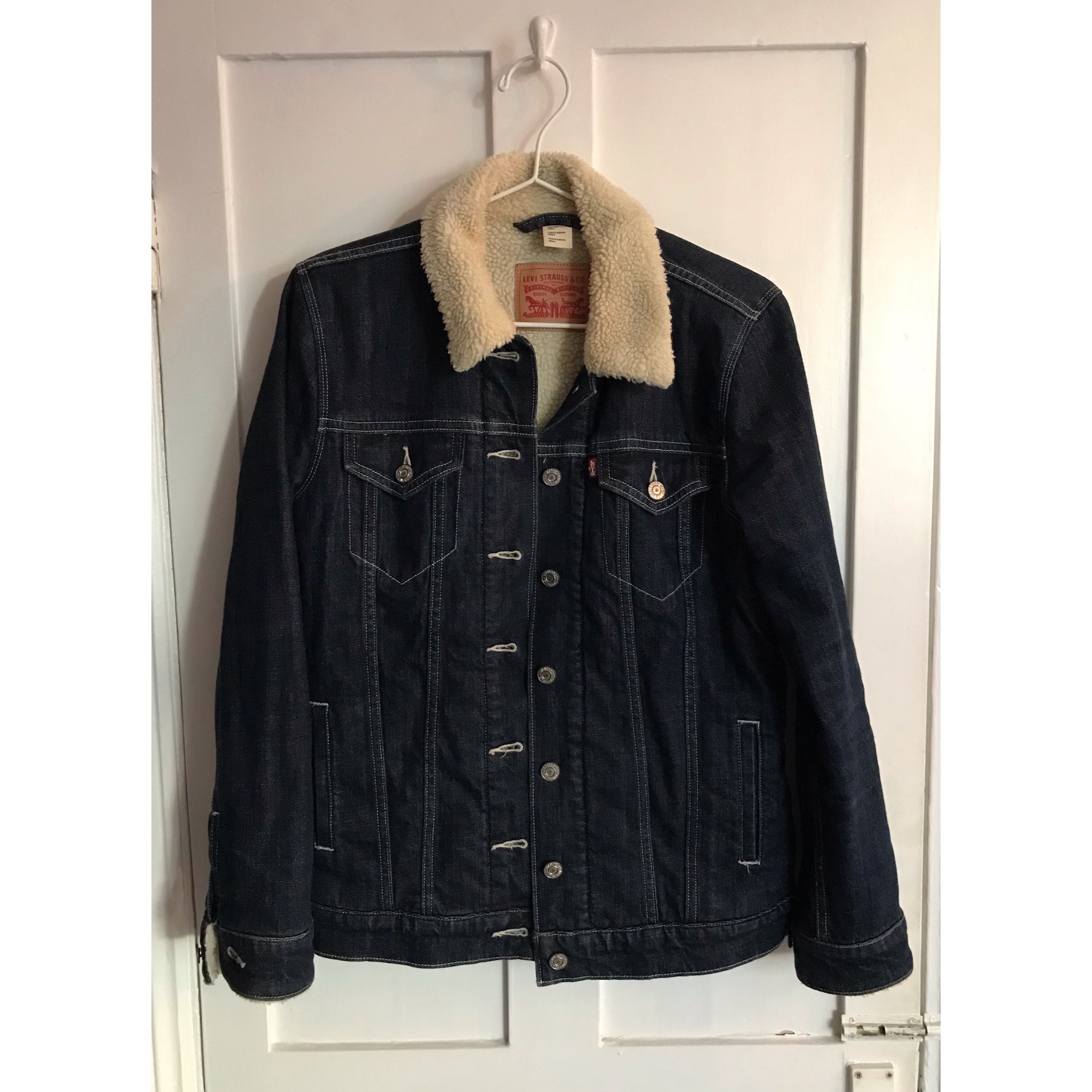 Levis Sherpa trucker jacket womens size small Etsy