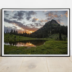 Washington State Mountain Sunset Print | Photography Print | Sunset Photography | Wall Décor | Art Print | Landscape