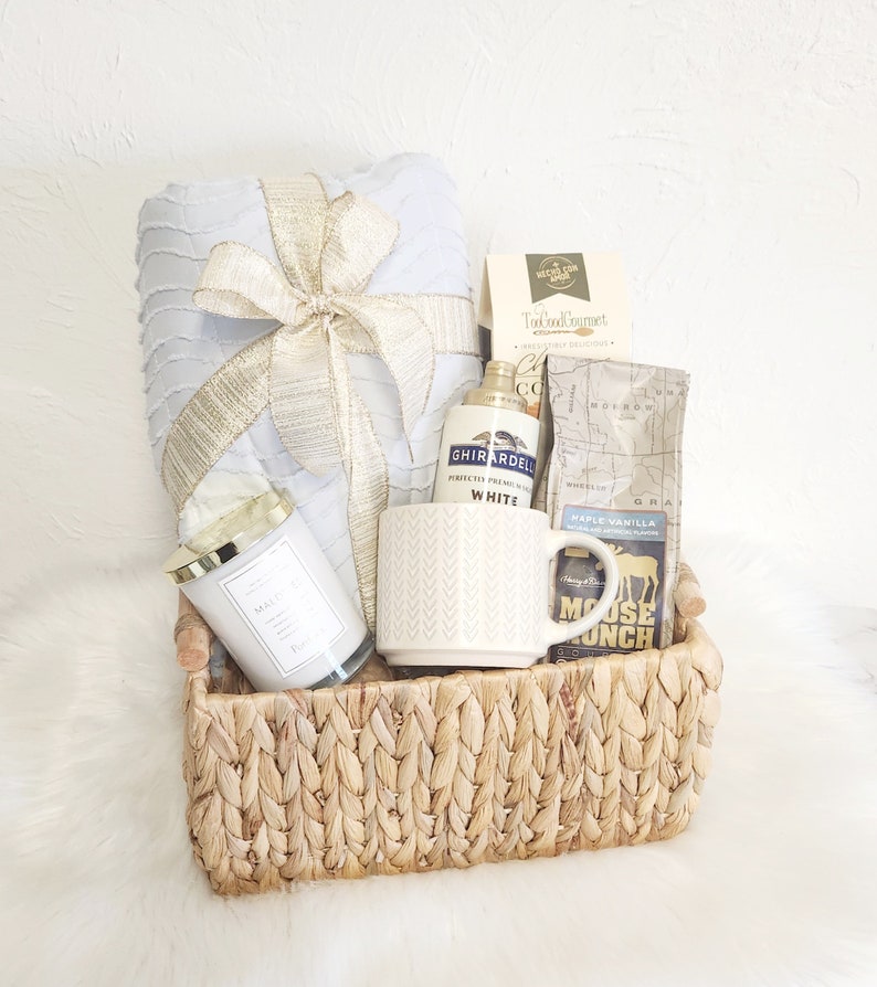 Customized Christmas gift basket with personal message and special items