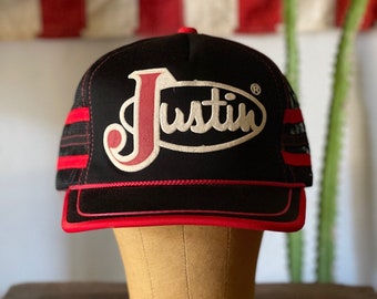 Vintage Justin Trucker Hat - Etsy