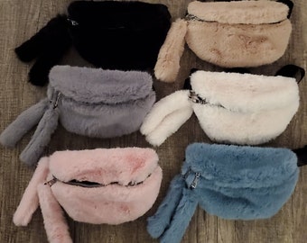 oversized fur fanny pack