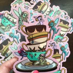 Fairies Stacking Cups Vinyl Sticker