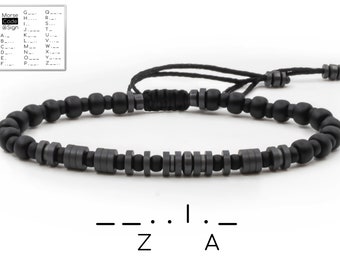 Spezielles Design Morse-Code-Armband, schwarzes einzigartiges Armband für Frauen für Männer, Geschenk für Mutter Geburtstag, Geschenk für Mutter von Tochter