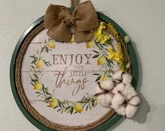 Enjoy the little things door hanger