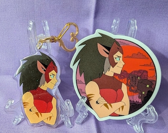 She-Ra Princess of Power - Catra Profile - Catra Keychain and Sticker