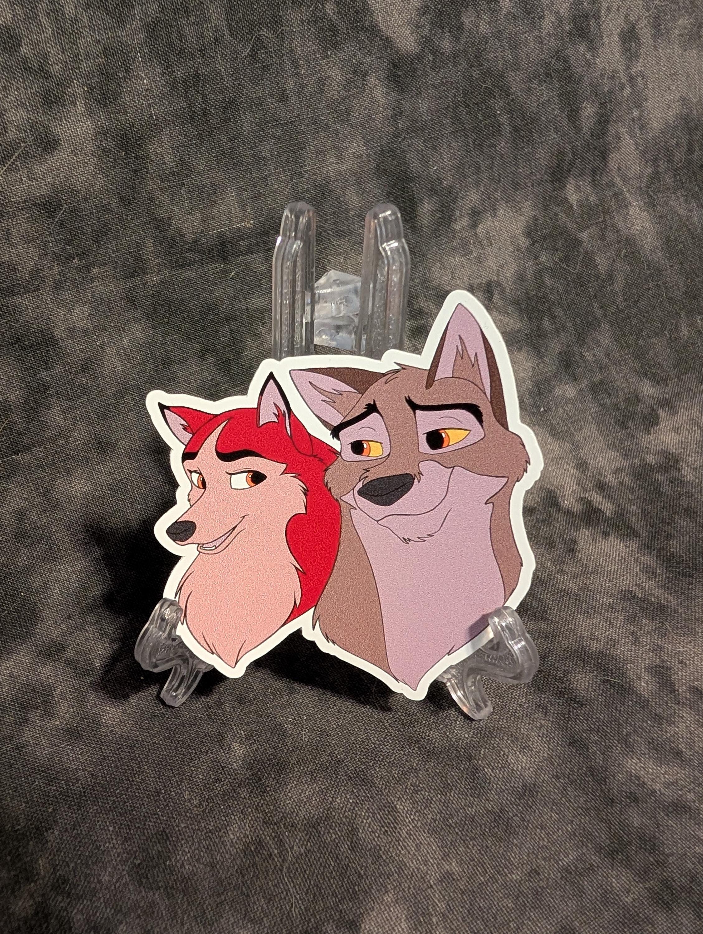 Balto and Jenna Enamel Pin & Sticker - Wolf Dog Husky - Etsy
