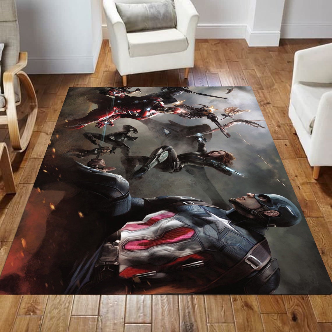 Captain America Rugs Marvel Avengers Area Rug Marvel Comics Etsy