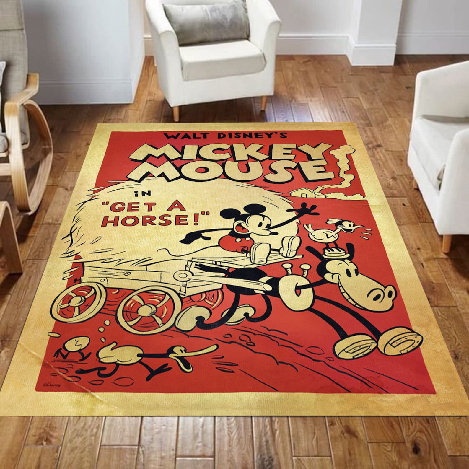 Mickey Mouse Printed AntiSlip Living Room Rug Gift for Etsy