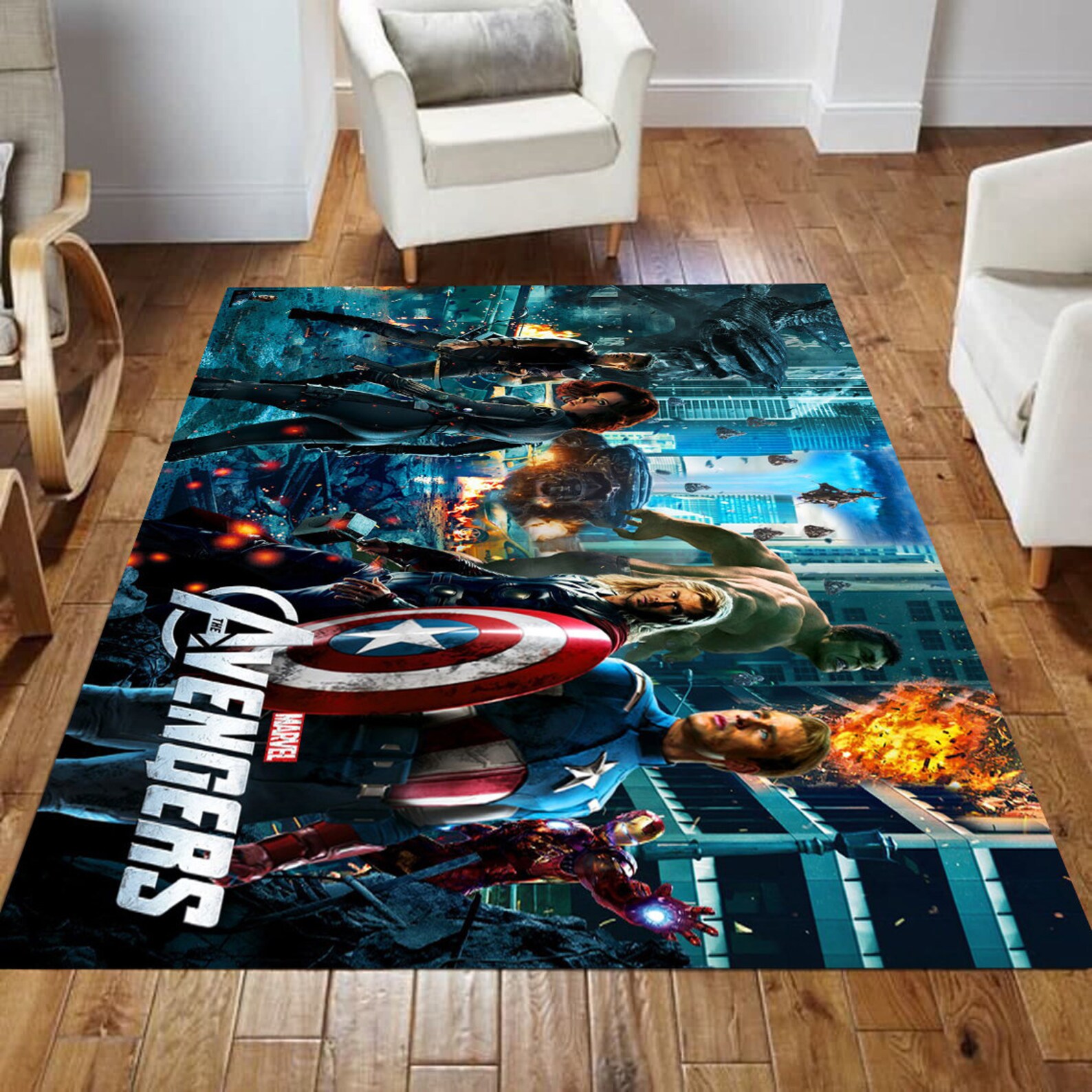 Marvel Avengers Avengers Area Rug Super heroes Super heroes Etsy