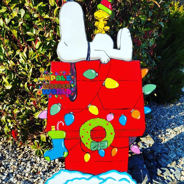 Peanuts Christmas Yard Art Etsy