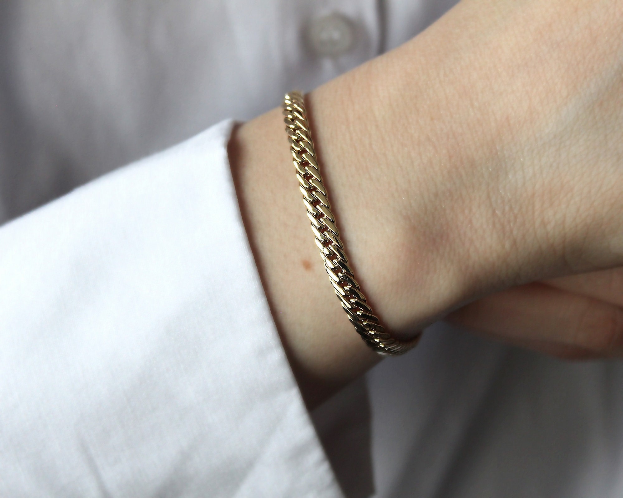 Details about 4mm Gold Premium Miami Cuban Mens Bracelet Details about 4mm Gold Premium Miami Cuban Mens Bracelet
