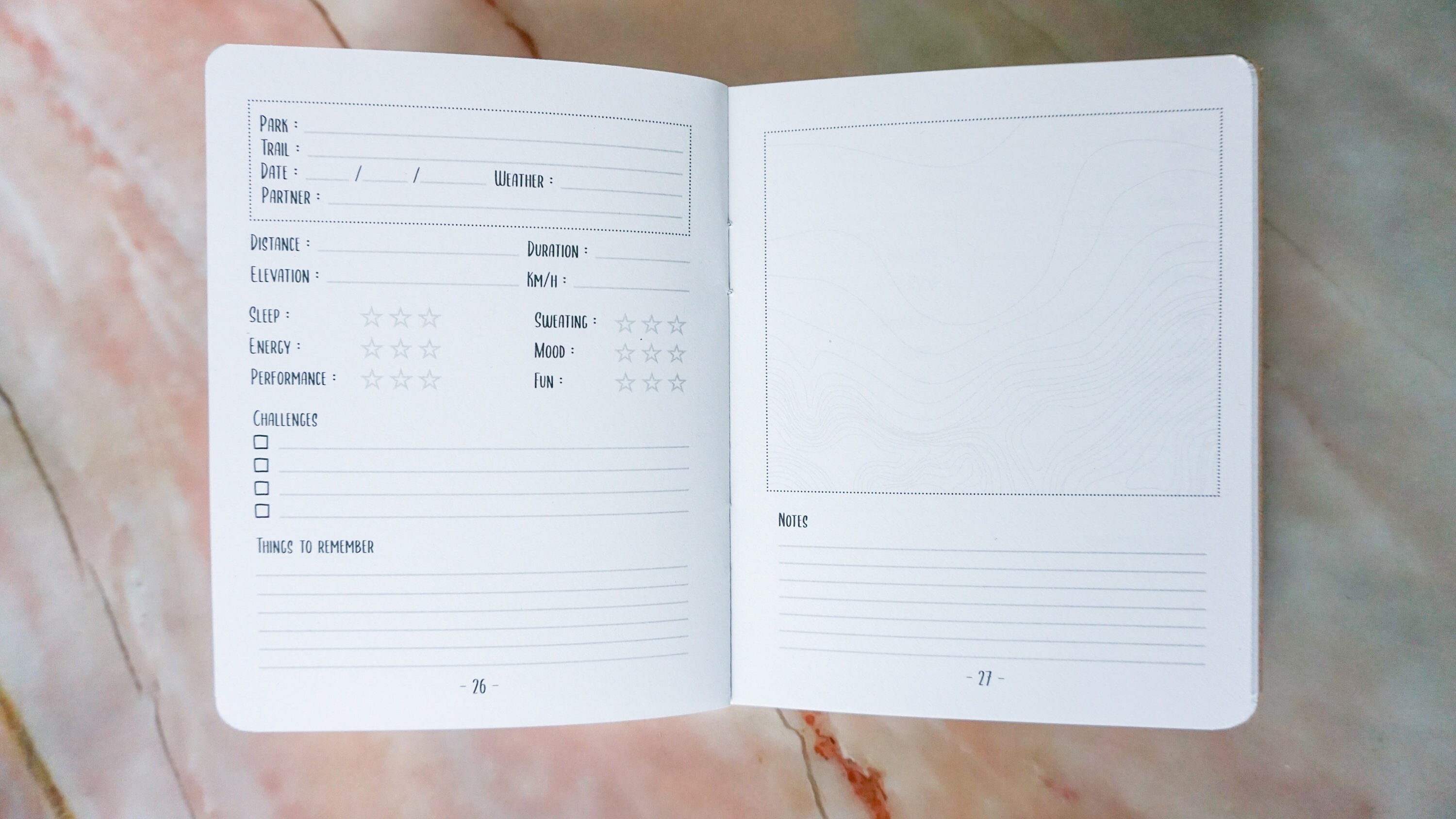 Hiking Diary 1 Hiking Log Pocket Journal Hiker Gift Etsy Canada